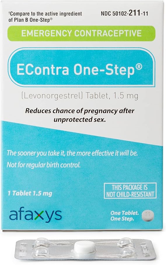 EContra One Step Emergency Contraceptive 1 5 Mg 1 Levonorgestrel Tablet EContra One Step Emergency Contraceptive 1 5 Mg 1 Levonorgestrel Tablet